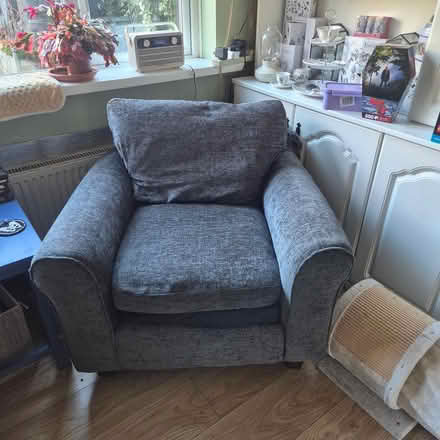 Photo of free 2 grey fabric armchairs (Dublin 15) #1