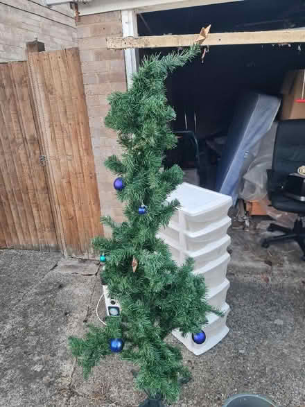 Photo of free Christmas tree, artificial, green, 6' but compact (CT2) #1