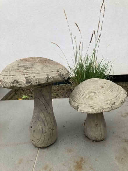 Photo of free Pair of stone mushrooms (Beckenham BR3) #1