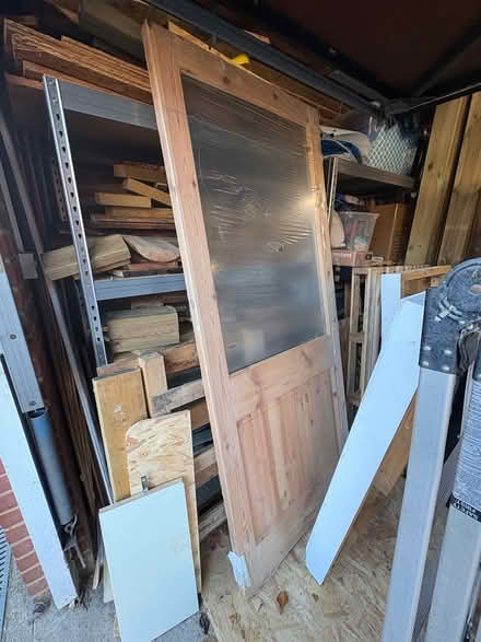 Photo of free Pine door with window (Farnham Royal) #1