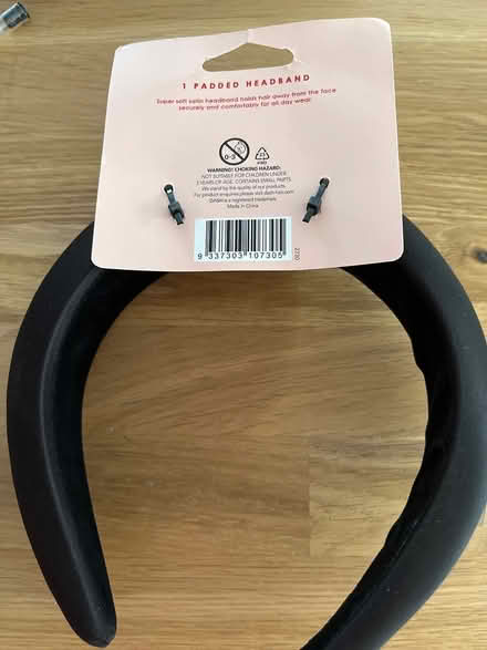 Photo of free Black Padded headband - new (Winnersh RG41) #2