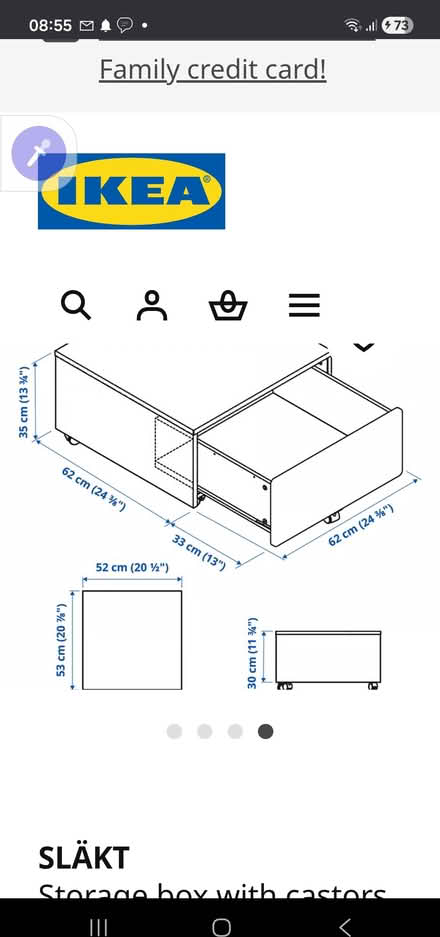 Photo of free Ikea Slakt storage box (Normanton Derby) #1