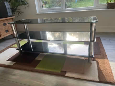 Photo of free Black glass tv table TN14 (Halstead TN14) #1