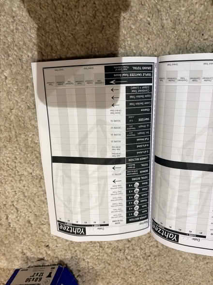 Photo of free Triple Yahtzee score pad (Beverstone GL8) #2