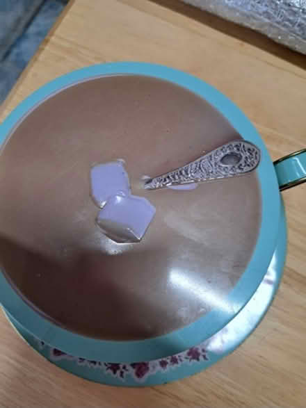 Photo of free Empty cup and Saucer biscuit tin (Shaw, OL2) #2