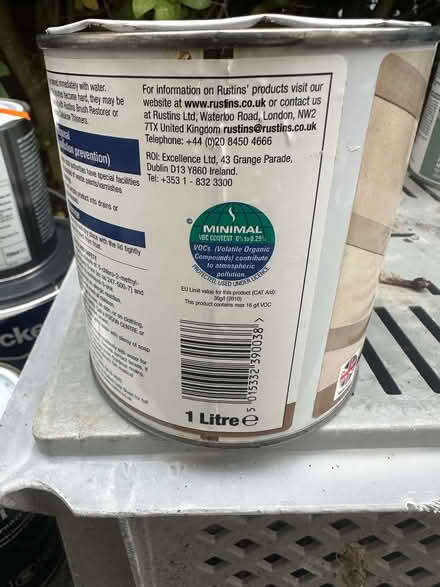 Photo of free Rustins MDF Clear sealer (GU14) #2