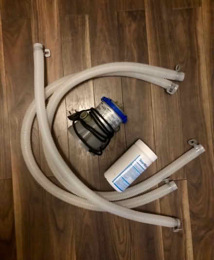 Photo of free Pump, pipes, filter and Chlorine granules (Latchford WA4) #1
