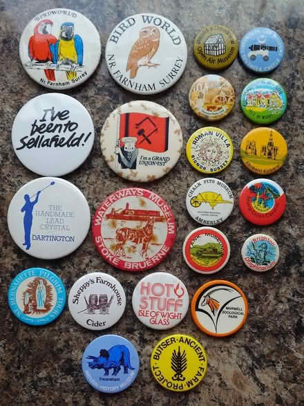 Photo of free Vintage badges - UK attractions (West Bedhampton) #1