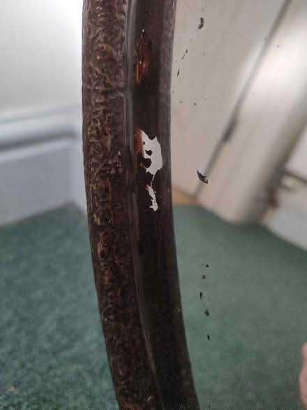 Photo of free Vintage large mirror in oval metal frame (Tilekiln TN38) #3