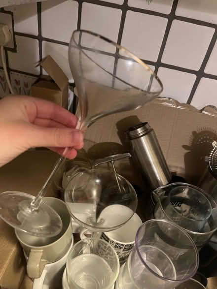 Photo of free Box of Glasses/ mugs (London fields E8) #2