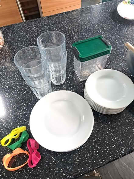 Photo of free Crockery, glasses, wok, colander (Botley OX2) #1