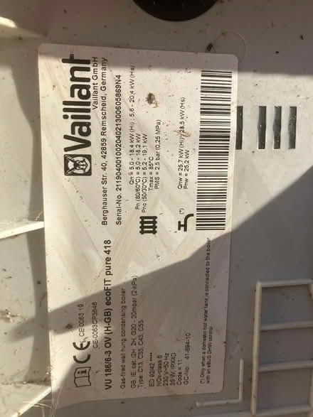 Photo of free Vaillant ecoFIT - Working Order (KT35HE, Windsor Avenue) #2