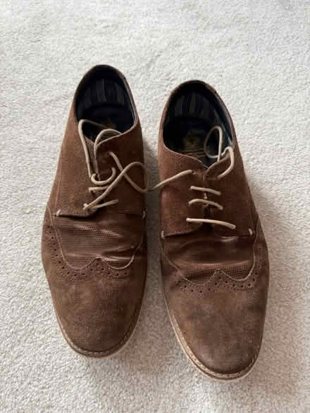 Photo of free Brown suede smart shoes size 12 (Shirley, Majors Green B90) #1