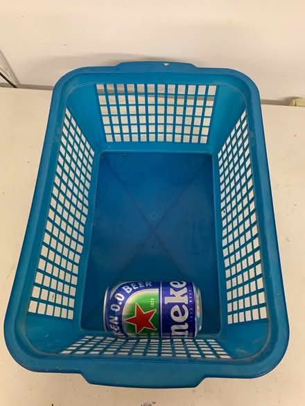 Photo of free Blue plastic storage basket. (City Centre NR3) #2