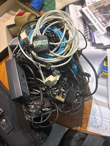 Photo of free Box of assorted cables (Woodley RG6) #1