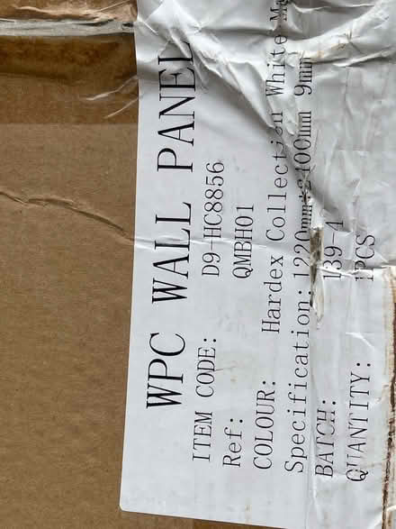 Photo of free Marble effect bathroom wall panel (DE56 Belper) #1