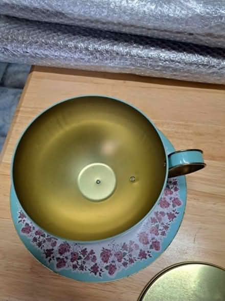 Photo of free Empty cup and Saucer biscuit tin (Shaw, OL2) #4