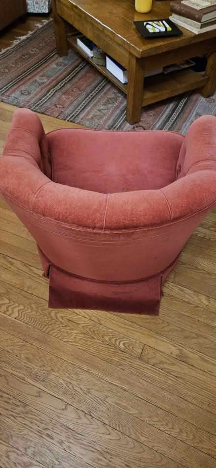 Photo of free Cranberry velvet chair (Burleith) #2