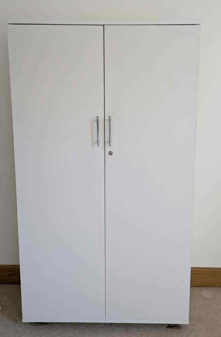 Photo of free Lockable white office cabinet (HR6 0EZ) #1