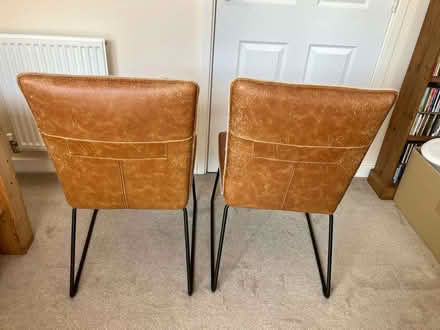 Photo of free Cooper dining chairs x 2 - leather (Norfolk Park S2) #2