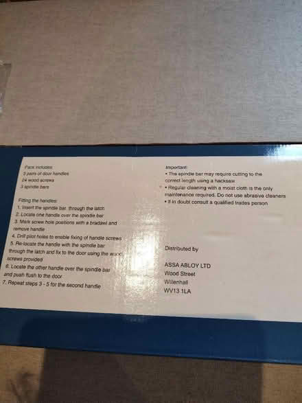 Photo of free 3 pairs of polished brass effect door handles (Tilekiln TN38) #2