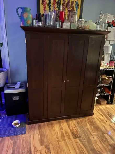 Photo of free Solid wood computer armoire (Annandale) #1