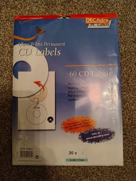 Photo of free CD labels (Walderslade Bottom ME5) #1