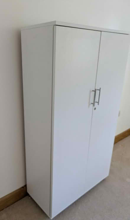 Photo of free Lockable white office cabinet (HR6 0EZ) #2