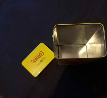 Photo of free Large Colman's tin for pencils etc (Waterlooville) #2