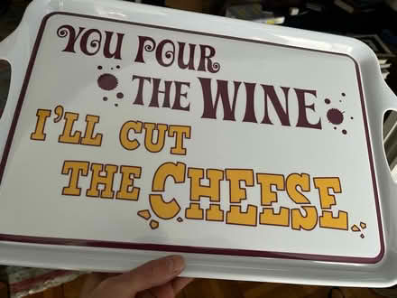 Photo of free Humorous Cheese Platter (plastic) (Logan Circle) #1