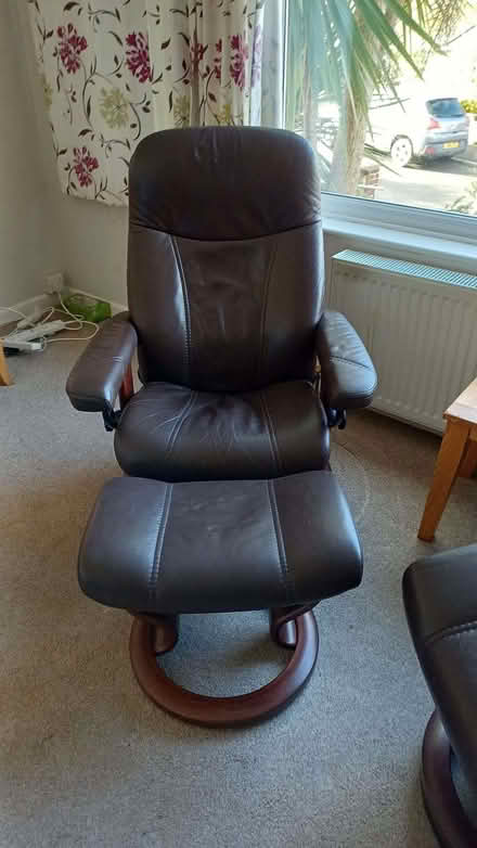 Photo of free 2 x Stressless chairs and foot rests (Marldon TQ3) #1