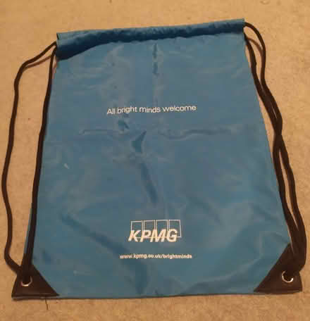 Photo of free KPMG branded drawstring backpack (Hanover BN2) #1