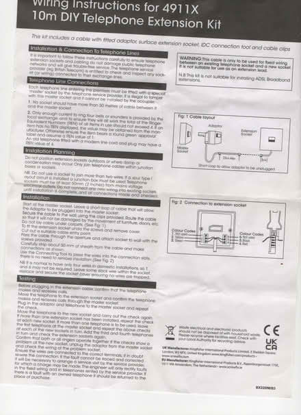 Photo of free Telephone Extension Kits x 2 (Gorse Hill M16) #2