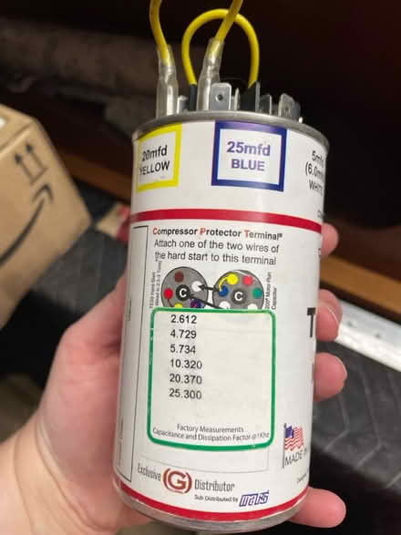 Photo of free Universal motor run capacitor (West Salem) #2