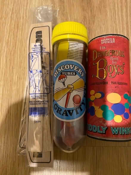 Photo of free Anti gravity kit, wooden gliders and tiddly wink set (Odd Down) #1