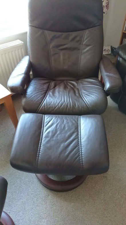 Photo of free 2 x Stressless chairs and foot rests (Marldon TQ3) #2