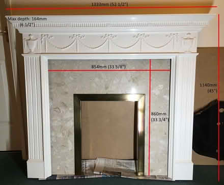 Photo of free Fireplace surround and back panel (IP5) #2