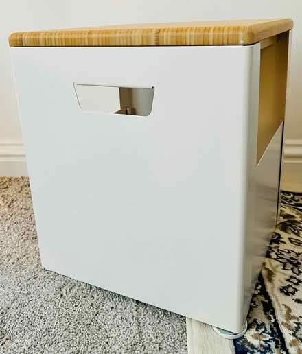 Photo of free Wood & white metal storage cube (Hanwell W7) #2