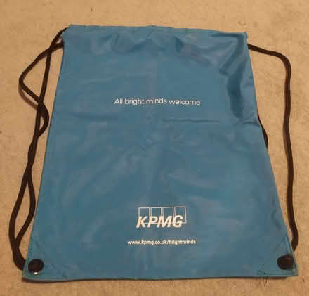 Photo of free KPMG branded drawstring backpack (Hanover BN2) #2