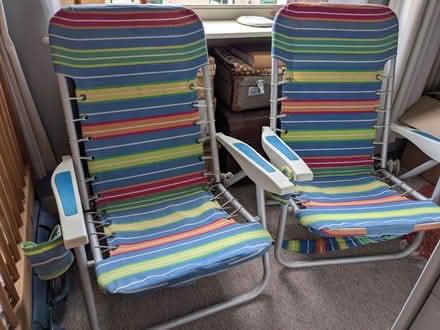 Photo of free Fold up camp chairs (Belper DE56) #1