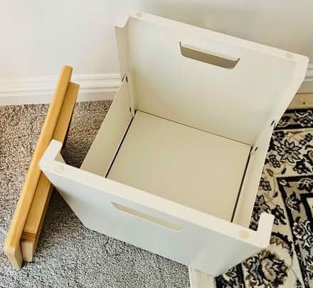 Photo of free Wood & white metal storage cube (Hanwell W7) #4