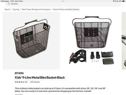 Photo of free Kids bike basket (Barcombe) #1