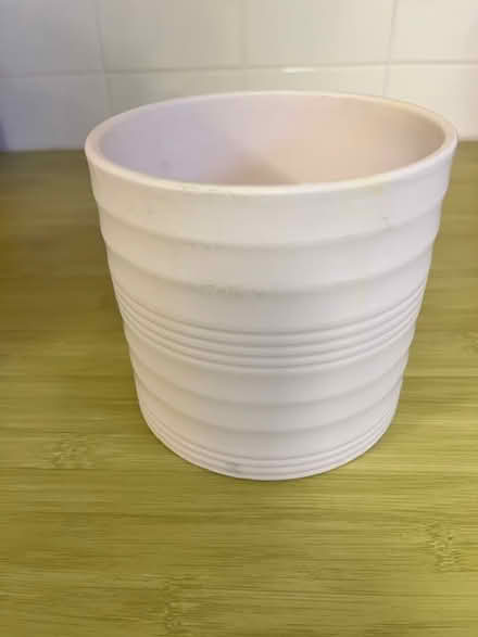 Photo of free White Ceramic Plant Pot (west of Watertown Square) #1