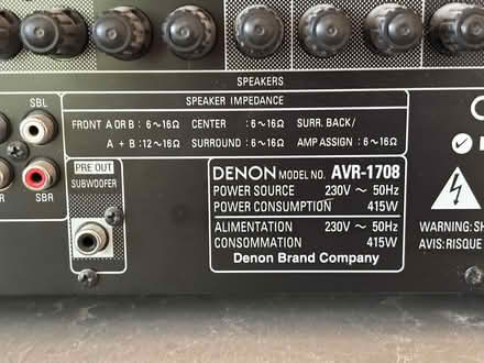 Photo of free Denon Surround Receiver - AVR-1708 (Bookham, Leatherhead) #4