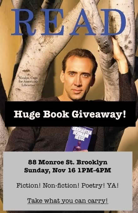 Photo of free Book Giveaway Sunday, 11/16 1PM-4PM (bed Stuy) #1