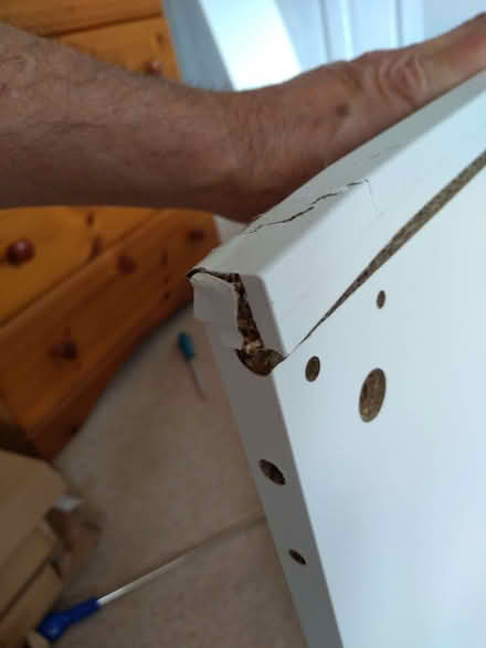 Photo of free White furniture board, 2 big sheets. IKEA Songesand 188x58cm (Hodnet SY4) #4