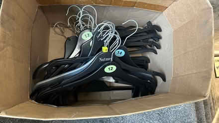 Photo of free Plastic coat/dress hangers (Bingley BD16) #1