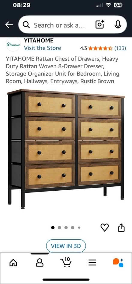 Photo of free Chest of 8 drawers (BA2) #3