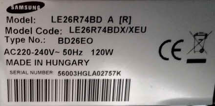 Photo of free Samsung 26inch LCD TV (Windsor Town Centre - SL4) #2