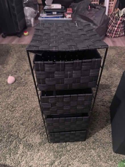 Photo of free 4 drawer woven bathroom storage unit (Hackney Downs E5) #1